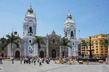 Fototapeta na wymiar Lima Cathedral in Peru