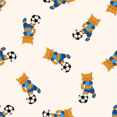 Animal doing sports cartoon , cartoon seamless pattern background