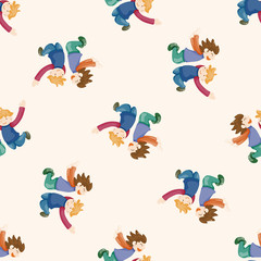 jumping person , cartoon seamless pattern background