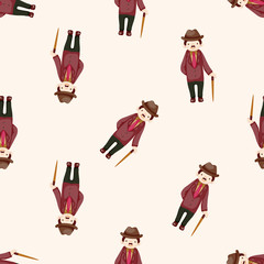 boy man cartoon , cartoon seamless pattern background