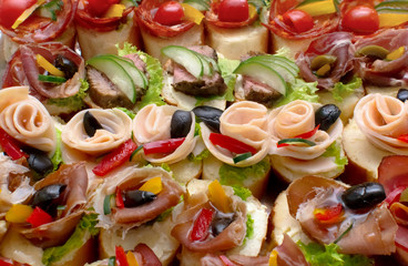canape for a self service buffet