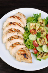 Slices of chicken fillet