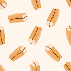 bread , cartoon seamless pattern background