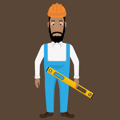 Muslim construction worker