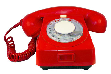 Red dial phone