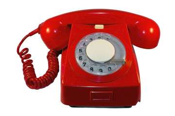 Red dial phone