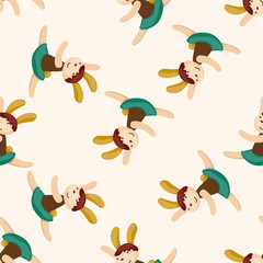 animal dancing cartoon , cartoon seamless pattern background