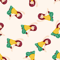 Naklejka premium dancer , cartoon seamless pattern background