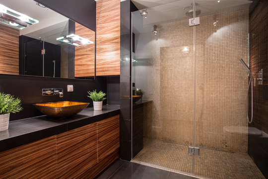 Bathroom With Fancy Shower