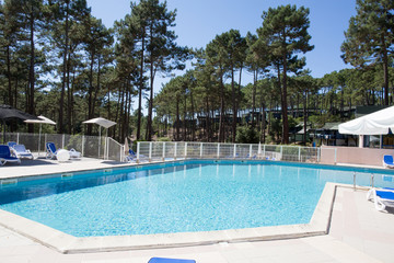 Swimming pool on summertime during holidays
