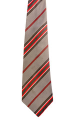 Red and brown striped tie