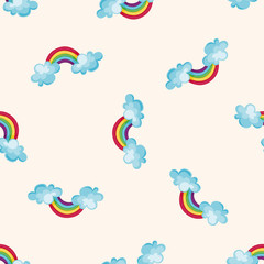 weather rainbow , cartoon seamless pattern background