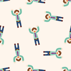 Office workers , cartoon seamless pattern background