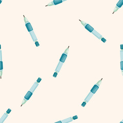 automatic pencil , cartoon seamless pattern background