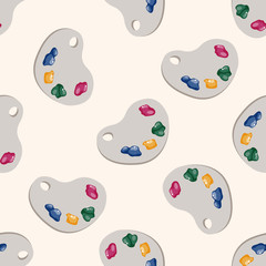 Palette , cartoon seamless pattern background