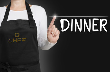 dinner touchscreen is operated by chef