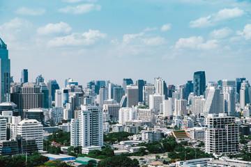 Obraz premium Vintage style of Bangkok cityscape in day time