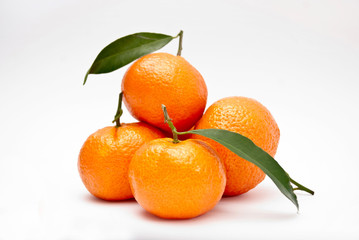 Fresh orange on a white background
