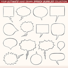 Comics bubble speech
A collection of fifteen hand drawn bubble speech