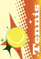 Red tennis court.Abstract vertical banner