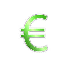 Glossy euro sign white background pattern