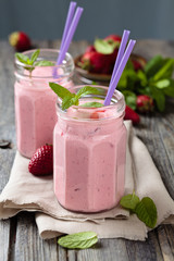 Strawberry milkshake.