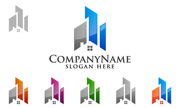 real estate, building, house, property, home, construction, architecture, logo, vector 5