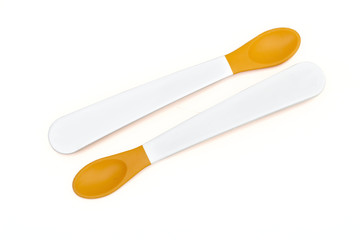 children spoon on the white background