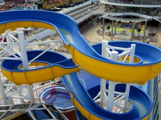 Waterslide on a cruise ship