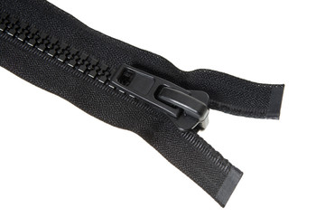 black zipper / black zipper on a white background