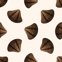 shell , cartoon seamless pattern background