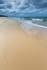Baltic shore with dramatic sky