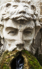 Fontan-head in the park of Balchik Bulgaria.
