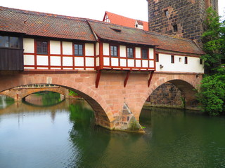 Henkerssteg Fachwerkbrücke Nürnberg