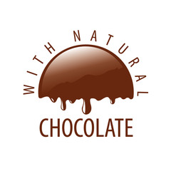 vector logo natural melting chocolate