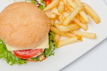 American cheese burger