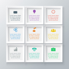 Vector squares for infographic.