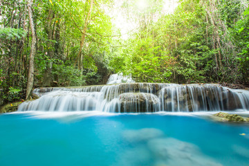 Beautiful waterfall in deep forest of Thailand.