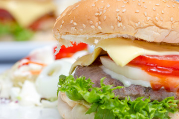 American cheese burger