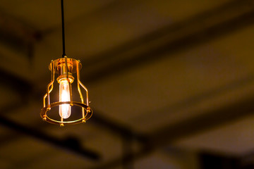 Beautiful retro luxury light lamp decor glowing