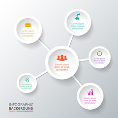 Vector circle element for infographic.