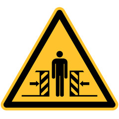 Warnschild Quetschgefahr nach DIN 7010 / ASR 1.3 W019