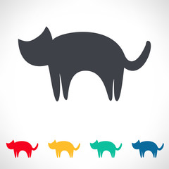 cat symbol - kitten vector illustration