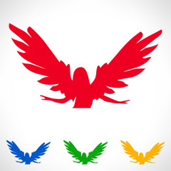 Angel symbol. Vector illustration.
