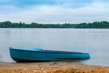 Old boat near the shore