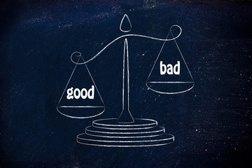 the good overcomes the bad, comparing positive and negative