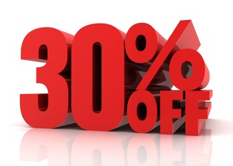 thirty percent off sale