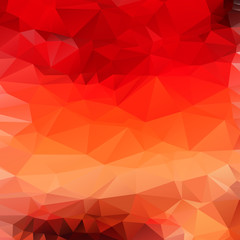 Light orange red abstract polygonal background. Vector