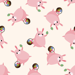 easter rabbit , cartoon seamless pattern background