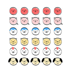 Fototapeta premium 丸いキャラクター02